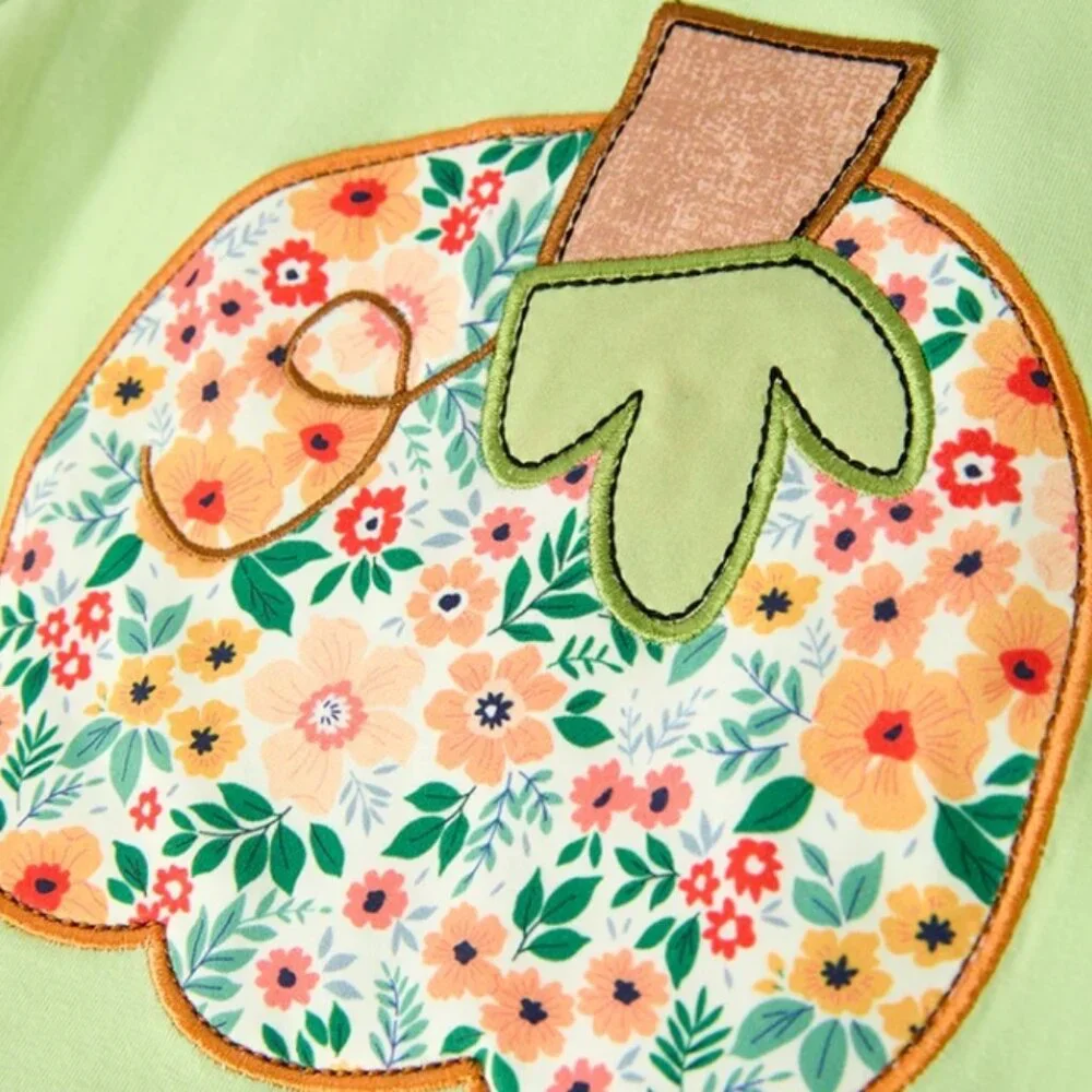 NEW Boutique Floral Pumpkin Shirt & Bell Bottoms Girls Outfit Set